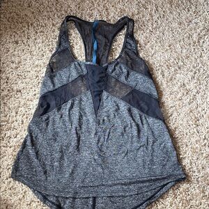 lululemon athletica Gray and Black Tank Top